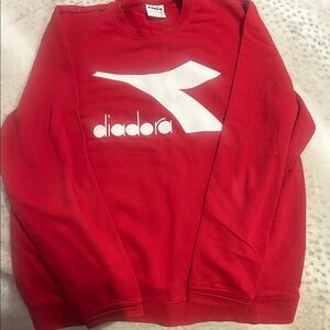 Diadora Men's Bold Red Crewneck Sweater